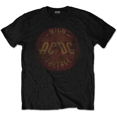 Buy AC/DC T-Shirt High Voltage Vintage ACDC Band Official Black New • 14.95£