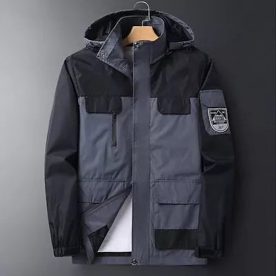 Buy Men's Windbreaker Coat Jackets Fashion Climbing Jacket Male Outerwear UK • 33.27£