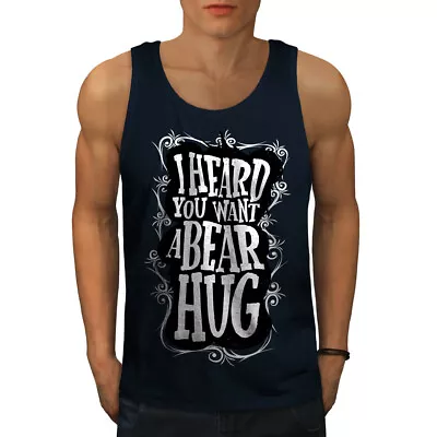 Buy Wellcoda Heard You Bear Hug Funny Mens Tank Top,  Active Sports Shirt • 14.99£