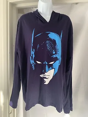 Buy Batman Hoodie Size XL DC Comics Navy Blue With Batman Print NWT • 25£
