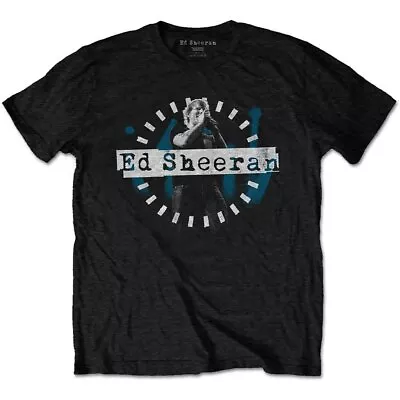 Buy Officially Licensed Ed Sheeran Dashed Stage Photo Mens Black T Shirt Tee Shirt • 14.50£