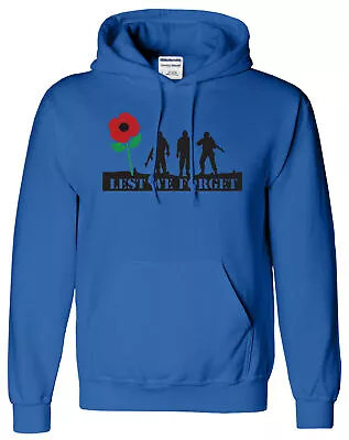 Buy Remembrance Day Poppy Mens Hoody LEST WE FORGET The Royal British Legion Hoodie • 20.49£
