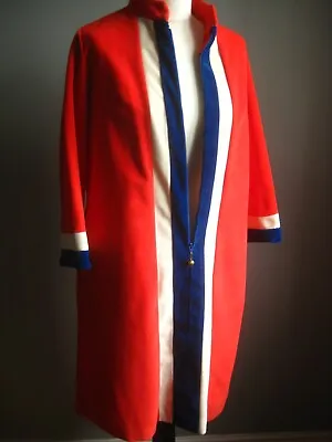 Buy 1960s VELOUR TOP JACKET ROBE HOUSE COAT Long Line Cover Up Dress Beatles 10 12 • 89.99£