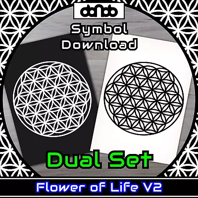 Buy Flower Of Life V2 Dual Set - Symbol - SVG PNG JPG PDF PSD AI EPS [2D Download] • 1.81£