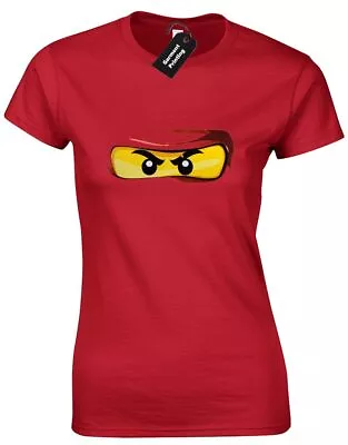 Buy Bric Ninja Eyes Ladies T Shirt Ninjago Funny Design New Premium Quality Gift Top • 7.99£