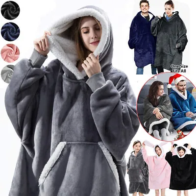 Buy Hoodie Oversized Blanket Oodie Sherpa Fleece Snoodie Extra Large Giant Hooded GF • 8.99£