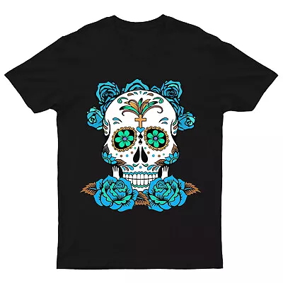 Buy Day Of The Dead Mexican T-Shirt Sugar Skull Dia De Los Muertos Gothic #V#DD223 • 10.99£