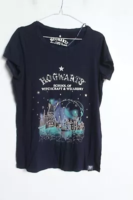 Buy Harry Potter Hogwarts Tshirt- Navy - Size M Medium (70h) • 3.99£