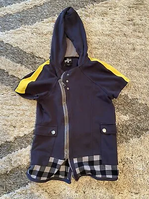 Buy DISNEY Kingdom Hearts Hoodie Navy Blue Full Zip Riku Jacket Extra Small • 23.62£