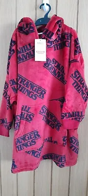 Buy Kids Red Stranger Things Oversized Hoodie Age 7-8 From Marks And Spencer BNWT • 12.99£
