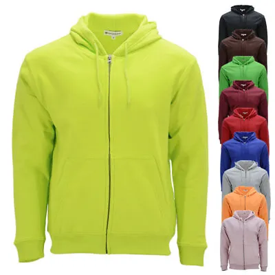 Buy Mens Full Zip Hoodies Plain Hooded Long Sleeve Warm Sweatshirt Top Hoody Jackets • 11.99£