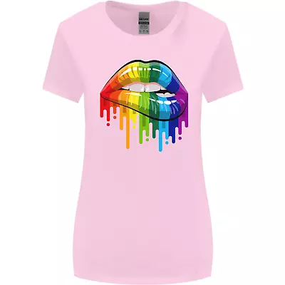 Buy LGBT Bitten Rainbow Lip Gay Pride Day Womens Wider Cut T-Shirt • 8.99£