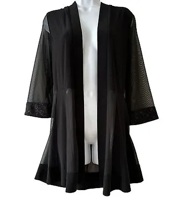 Buy Rm Richards Gorgeous Goth Net Shrug Black Evening Jacket Uk 14 M L • 29.50£