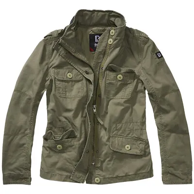 Buy Brandit Ladies Britannia Field Jacket Warm Hiking Coat Womens Cotton Parka Olive • 87.95£