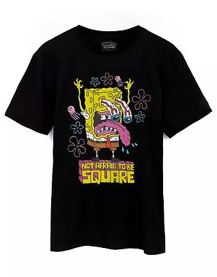 Buy SpongeBob SquarePants Black Short Sleeved T-Shirt (Mens) • 16.99£