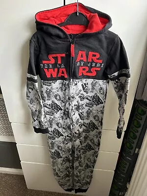 Buy Star Wars Hooded All In One Sleep Suit, Pyjamas Age 6-7 Years • 6£