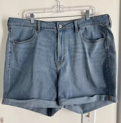 Buy Old Navy Shorts High Rise Wow 14 Blue Denim Cuffed Stretch Jean Shorts • 12.17£