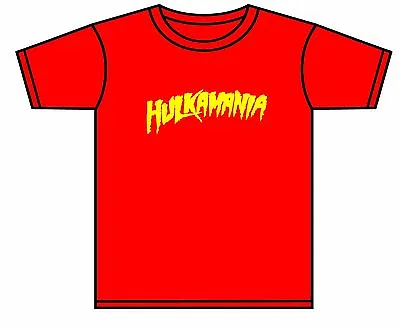 Buy Hulkamania T-shirt Hulk Hogan Wrestlemania T Shirt Asst Colours 0-4 Years New • 8.49£