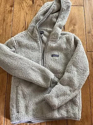 Buy EUC Patagonia Fleece Hooded Light Grey Half Zip XS  • 3.77£