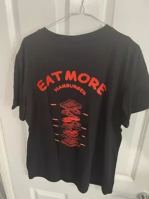 Buy Shein Mens Large Black T Shirt With Hamburger Detail On Back • 3£