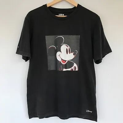 Buy Uniqlo Disney Mickey Mouse T Shirt M Black Graphic Mickey Mouse Andy Warhol • 9.95£