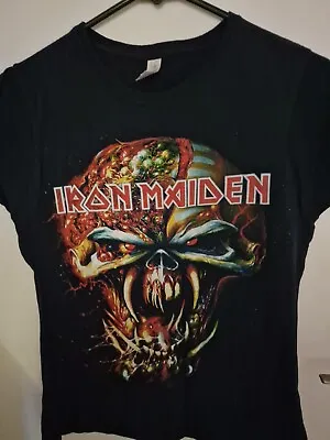 Buy Iron Maiden Ladies Skinny T-Shirt - Size L - Heavy Metal - Final Frontier Eddie • 0.99£