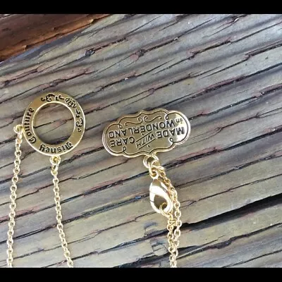 Buy Alice In Wonderland Disney Couture Gold Necklace • 18.94£
