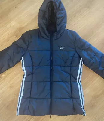 Buy Adidas Originals Slim Trefoil Padded Jacket Black Size 14 *Excellent Condition* • 35£