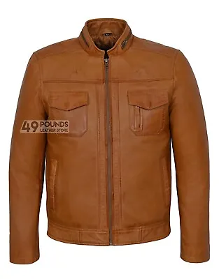 Buy GUNNER Mens Biker Jacket Classic Fashion Style Real Lambskin Leather Jacket 7861 • 65£