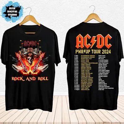 Buy 2024 ACDC Pwr Up World Tour Shirt, Rock Band ACDC Graphic , ACDC Band Fan Gift • 27£