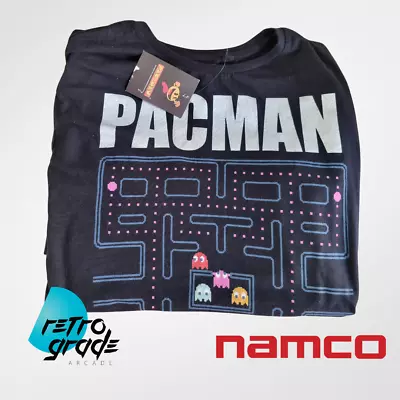 Buy Pac-Man Maze Arcade Level Design Licensed T-Shirt By Primark - NEW With Tags • 15.95£