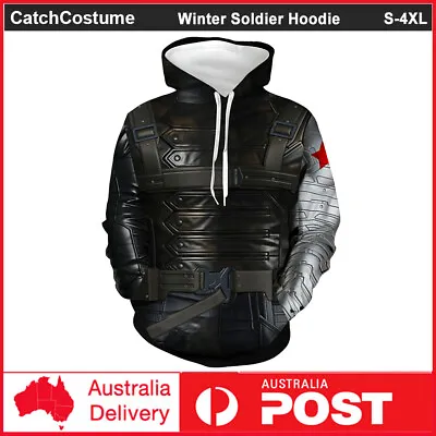 Buy Winter Soldier Bucky Hoodie Sweatshirt Pullover Avenger Cosplay Jacket Coat • 21.87£
