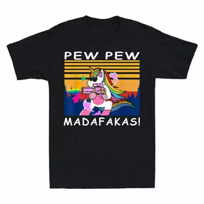 Buy Sleeve Tee Pewpew Shirt Madafakas T Unicorn Pew Short Madafakas Men's Funny Pew • 13.99£