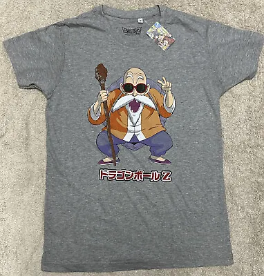 Buy Dragon Ball Z Master Roshi Medium M Grey Short Sleeve T-shirt Goku NEW • 9.99£