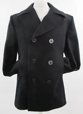 Buy Military Enlisted Pea Coat, Black, Wool, US Navy DSCP, Medium, 42  Chest - R192 • 70£