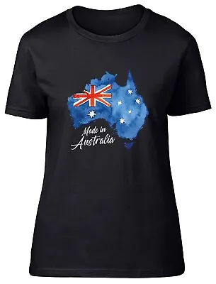 Buy Made In Australia Womens T-Shirt Aussie Australian Map National Pride Ladies Tee • 8.99£