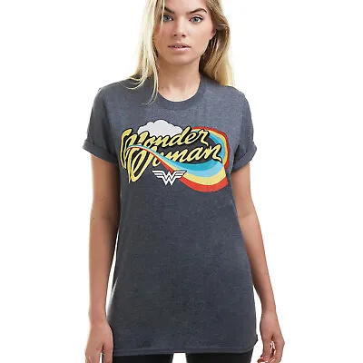 Buy Official DC Comics Ladies Wonder Women Rainbow T-shirt Grey Sizes S - XL • 13.99£