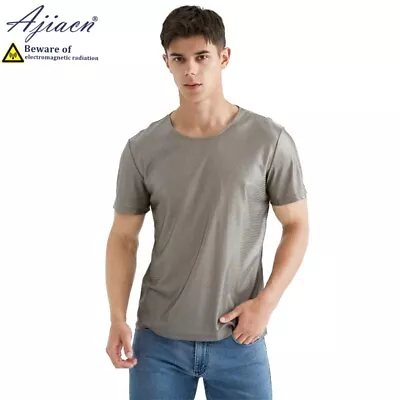 Buy Anti Electromagnetic Radiation Knitted Men's T-shirt EMF Shielding T-shirt • 143.99£