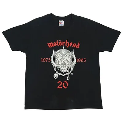 Buy Vintage 1995 Black Single Stitch Double Graphic Motörhead T-shirt L • 150£