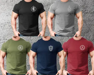 Buy Gym Fit T Shirt Training Top Fitted T-Shirt Muscle Tee Gym Designs Bodybuilding • 8.99£