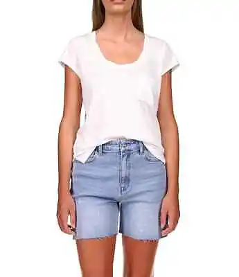 Buy Sanctuary Womens Twisted Scoop Neck White Top Size XL Short Sleeve Lightweight • 23.16£