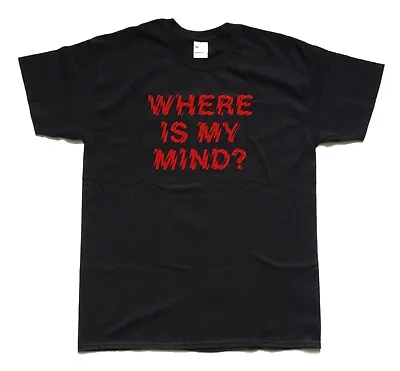 Buy WHERE IS MY MIND? - Red On Black Screen Printed T Shirt • 17.99£