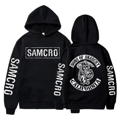 Buy Sons Of Anarchy SAMCRO Print Unisex Long Sleeve HipHop Casual Sweatshirt Hoodie  • 27.84£