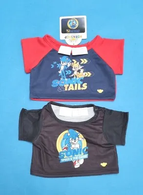 Buy BUILD A BEAR Two Super Sonic & Tails T Shirts Speeds The Game BNWT  • 25.99£