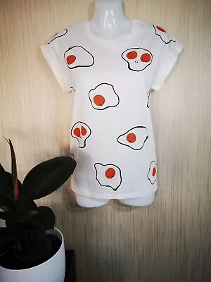 Buy EGG FRIED Oii Ladies/Girls 100% Cotton T-shirts With Unique Hand Made Print  • 19.99£