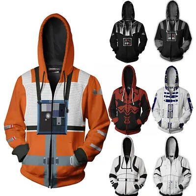 Buy Star Wars Cosplay Hoodie Costume Mandalorian Darth Vader Party Jacket Coat Gift • 21.35£