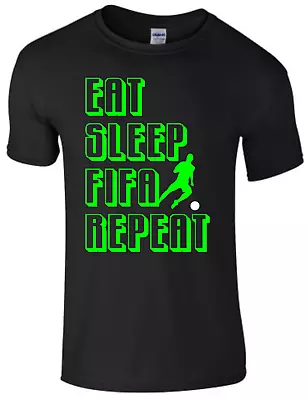 Buy EAT SLEEP FIFA REPEAT GAMING T Shirt. Boys Kids Children Adult Gift Tee Top • 8.49£