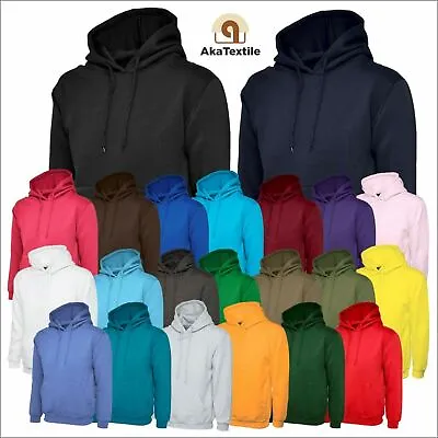 Buy Unisex Pullover Hoodie UNEEK Classic Hooded Sweatshirt Casual Plain Work Jumper • 16.18£