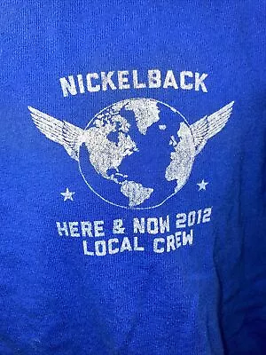 Buy Vintage T Shirt - Nickelback Here & Now Local Crew BLUE 2012 XXL Band Merch • 189£