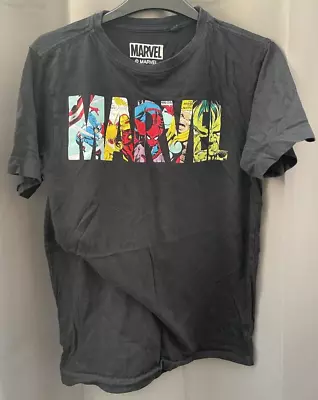 Buy Marvel - Superhero Classic LOGO Comic T-Shirt - Black - Size Adult Small • 4£